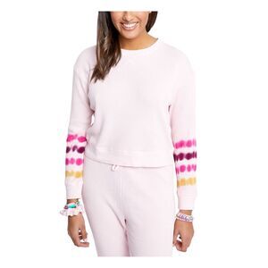 NWT SUNDOWN BY SPLENDID Womens Pink Long Sleeve Crew Neck Top M